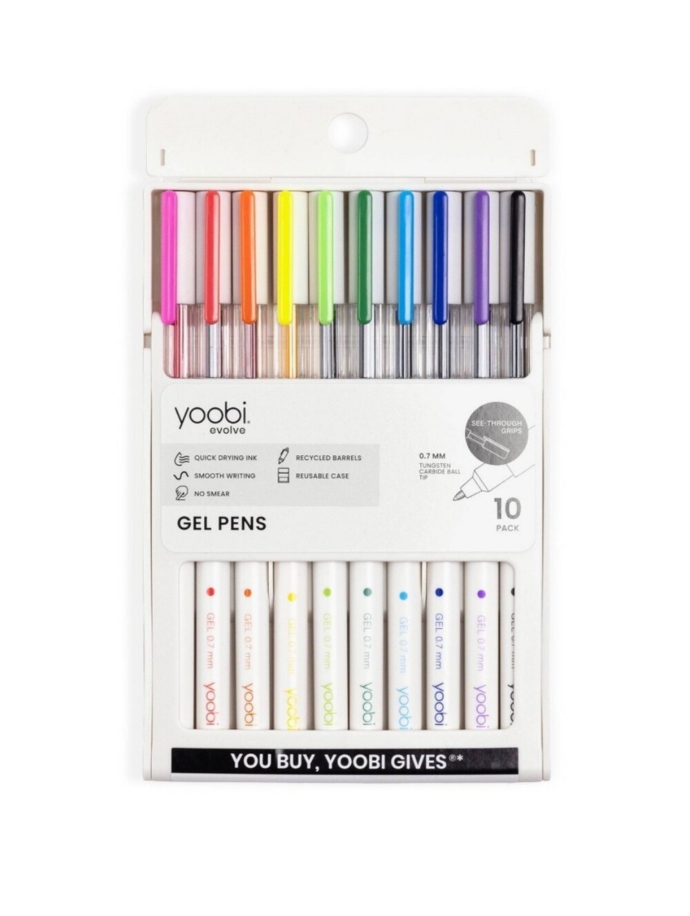 Yoobi 10-Pack Multicolor Gel Pens - Assorted Colors Nwt